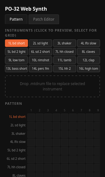 PO32 Synth web app
